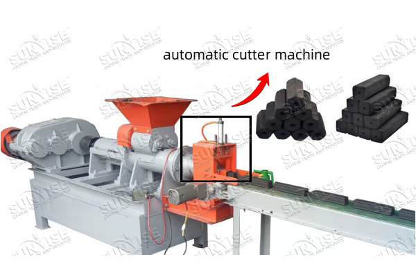 automatic cutter machine with charcoal extruder equipment