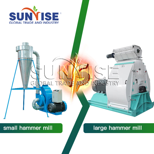 large VS small hammer mill price