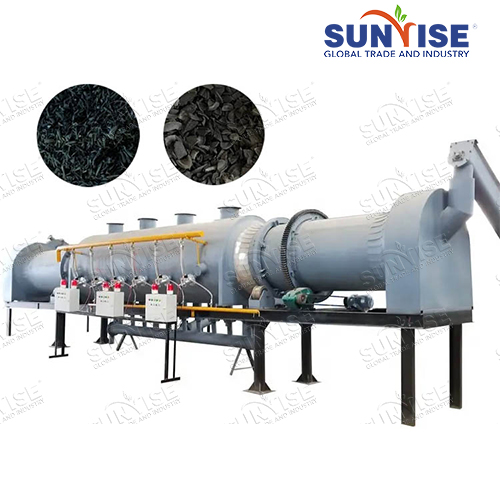 10 tph charcoal briquette making with continuous carbonization furnace