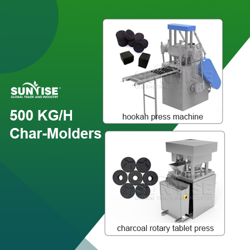 500 kgph biochar briquette machine